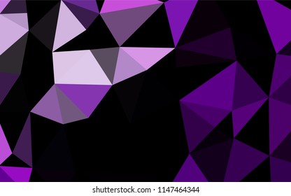 Light Purple vector polygon abstract background. Shining illustration, which consist of triangles. A new texture for your design.
