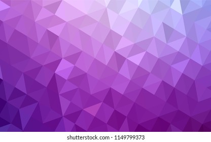 Light Purple vector polygon abstract layout. Colorful illustration in abstract style with triangles. New template for your brand book.