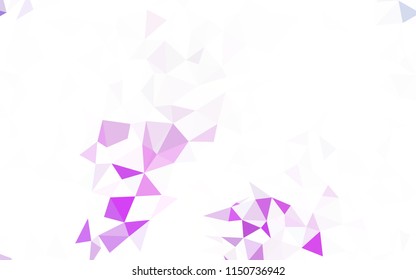 Light Purple vector polygon abstract layout. A completely new color illustration in a polygonal style. Brand new style for your business design.