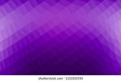 Light Purple vector polygon abstract background. Triangular geometric sample with gradient.  Triangular pattern for your business design.
