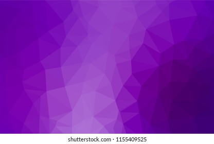 Light Purple vector polygon abstract backdrop. Triangular geometric sample with gradient.  Triangular pattern for your business design.