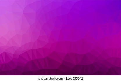 Light Purple vector polygon abstract backdrop. Geometric illustration in Origami style with gradient.  The template can be used as a background for cell phones.