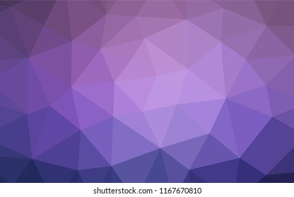 Light Purple vector polygon abstract background. A sample with polygonal shapes. Triangular pattern for your business design.