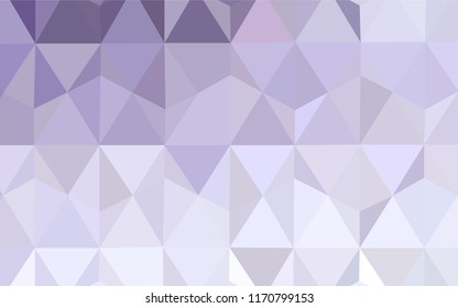 Light Purple vector polygon abstract backdrop. Elegant bright polygonal illustration with gradient. Triangular pattern for your design.