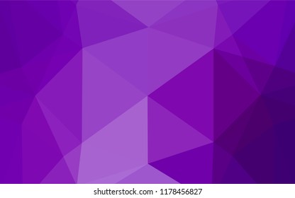 Light Purple vector polygon abstract backdrop. Geometric illustration in Origami style with gradient.  The textured pattern can be used for background.