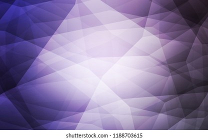 Light Purple vector polygon abstract backdrop. Polygonal abstract illustration with gradient. Brand new style for your business design.