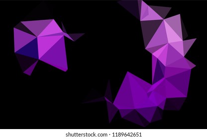 Light Purple vector polygon abstract background. Shining illustration, which consist of triangles. A new texture for your design.
