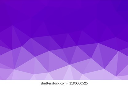 Light Purple vector polygon abstract background. Shining illustration, which consist of triangles. The completely new template can be used for your brand book.