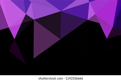 Light Purple vector polygon abstract layout. A sample with polygonal shapes. The elegant pattern can be used as part of a brand book.