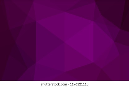 Light Purple vector polygon abstract layout. A sample with polygonal shapes. Triangular pattern for your business design.