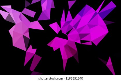 Light Purple vector polygon abstract backdrop. Creative geometric illustration in Origami style with gradient. The template can be used as a background for cell phones.