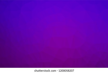 Light Purple vector polygon abstract layout. Brand new colored illustration in blurry style with gradient. Triangular pattern for your business design.