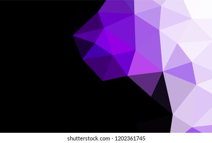 Light Purple vector polygon abstract backdrop. Brand new colored illustration in blurry style with gradient. The polygonal design can be used for your web site.