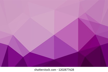 Light Purple vector polygon abstract background. Creative illustration in halftone style with gradient. The elegant pattern can be used as part of a brand book.