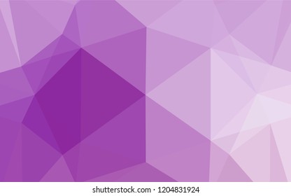 Light Purple vector polygon abstract layout. Brand new colored illustration in blurry style with gradient. A new texture for your design.