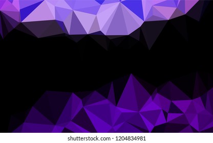 Light Purple vector polygon abstract background. Brand new colored illustration in blurry style with gradient. A new texture for your design.