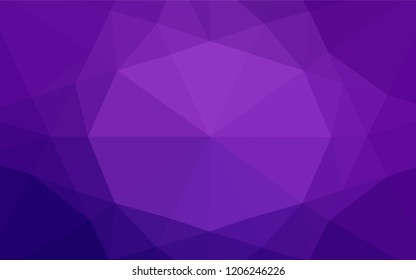 Light Purple vector polygon abstract background. Geometric illustration in Origami style with gradient.  Triangular pattern for your business design.