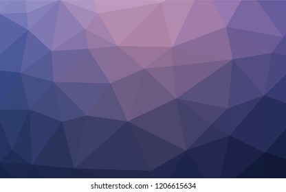Light Purple vector polygon abstract layout. Creative illustration in halftone style with gradient. A completely new template for your business design.