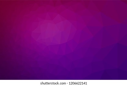 Light Purple vector polygon abstract layout. Triangular geometric sample with gradient.  A completely new template for your business design.