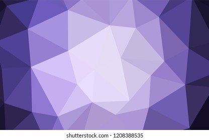 Light Purple vector polygon abstract background. A sample with polygonal shapes. Template for cell phone's backgrounds.