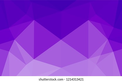 Light Purple vector polygon abstract layout. Shining illustration, which consist of triangles. The polygonal design can be used for your web site.