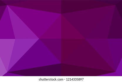 Light Purple vector polygon abstract layout. Triangular geometric sample with gradient.  A completely new template for your business design.