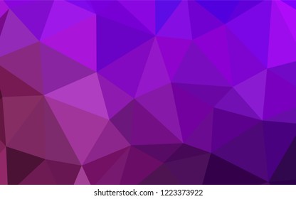 Light Purple vector polygon abstract layout. Polygonal abstract illustration with gradient. A new texture for your web site.