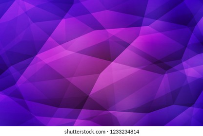 Light Purple vector polygon abstract layout. Colorful abstract illustration with triangles. Template for cell phone's backgrounds.