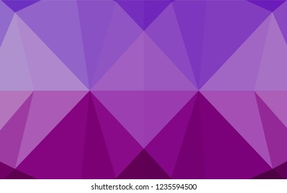 Light Purple vector polygon abstract backdrop. Colorful abstract illustration with gradient. The polygonal design can be used for your web site.