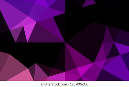 Light Purple vector polygon abstract backdrop. Shining illustration, which consist of triangles. Brand new style for your business design.