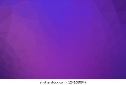 Light Purple vector polygon abstract backdrop. Shining colored illustration in a Brand new style. Triangular pattern for your business design.
