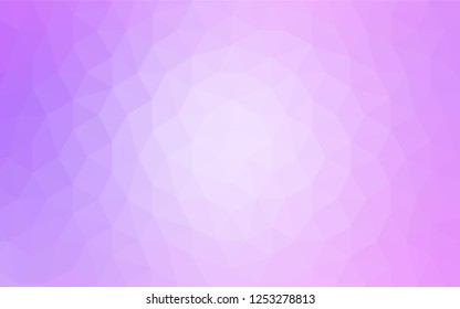 Light Purple vector polygon abstract layout. Glitter abstract illustration with an elegant triangles. Textured pattern for your backgrounds.