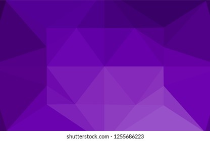 Light Purple vector polygon abstract layout. Modern geometrical abstract illustration with gradient. The template can be used as a background for cell phones.