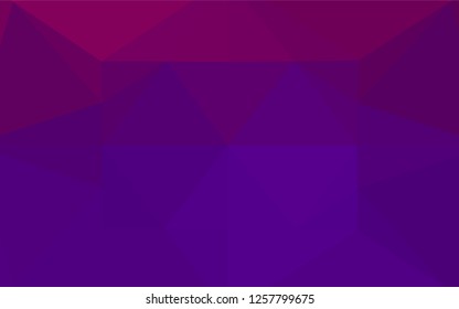 Light Purple vector polygon abstract layout. Shining illustration, which consist of triangles. The textured pattern can be used for background.
