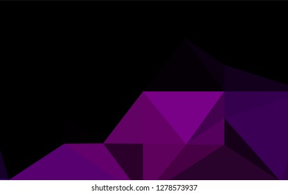 Light Purple vector polygon abstract backdrop. Shining colored illustration in a Brand new style. The best triangular design for your business.