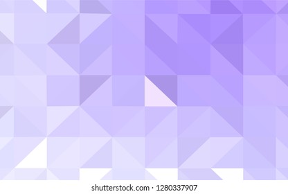 Light Purple vector polygon abstract backdrop. Polygonal abstract illustration with gradient. A completely new design for your leaflet.