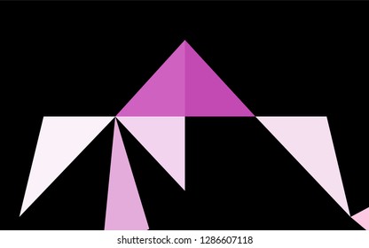 Light Purple vector polygon abstract layout. A completely new color illustration in a vague style. Triangular pattern for your business design.