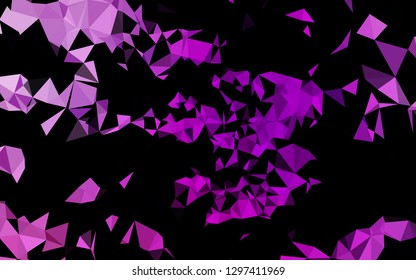 Light Purple vector polygon abstract layout. Triangular geometric sample with gradient.  The best triangular design for your business.