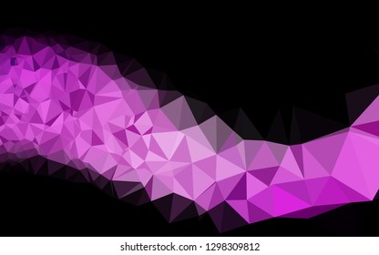 Light Purple vector polygon abstract background. Colorful illustration in abstract style with gradient. The best triangular design for your business.