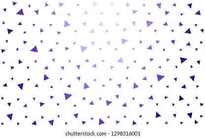 Light Purple vector  polygon abstract layout. Geometric illustration in Origami style with gradient.  A completely new design for your leaflet.