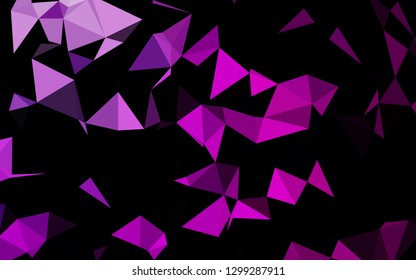 Light Purple vector polygon abstract layout. Brand new colorful illustration in with gradient. Triangular pattern for your business design.