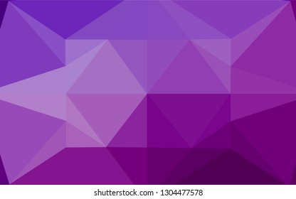 Light Purple vector polygon abstract backdrop. Colorful abstract illustration with gradient. The polygonal design can be used for your web site.