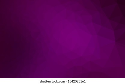 Light Purple vector polygon abstract layout. Colorful abstract illustration with gradient. Triangular pattern for your business design.