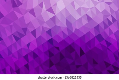 Light Purple vector polygon abstract layout. A completely new color illustration in a vague style. Completely new design for your business.