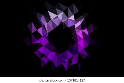 Light Purple vector polygon abstract background. Modern geometrical abstract illustration with gradient. The best triangular design for your business.