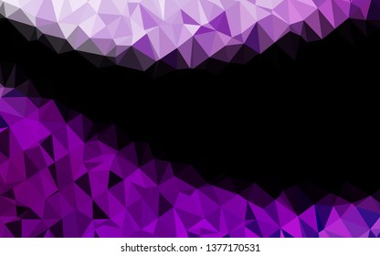 Light Purple vector polygon abstract layout. Glitter abstract illustration with an elegant design. New texture for your design.