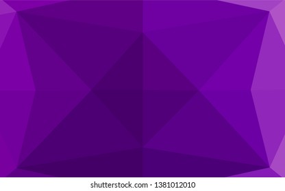 Light Purple vector polygon abstract backdrop. A completely new color illustration in a vague style. Brand new design for your business.