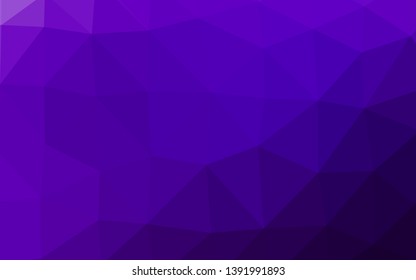 Light Purple vector polygon abstract background. Triangular geometric sample with gradient.  The best triangular design for your business.