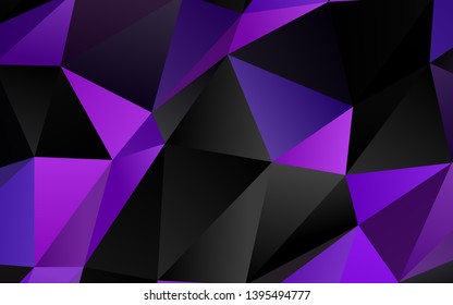 Light Purple vector polygon abstract layout. Glitter abstract illustration with an elegant design. Completely new template for your business design.