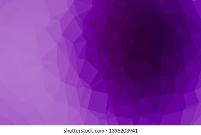 Light Purple vector polygon abstract backdrop. Geometric illustration in Origami style with gradient. Template for a cell phone background.